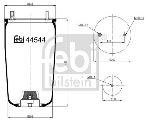 FEBI BILSTEIN dėklas, pneumatinė pakaba 44544